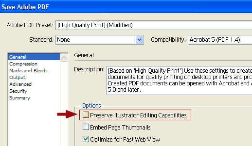 how to reduce pdf file size in illustrator