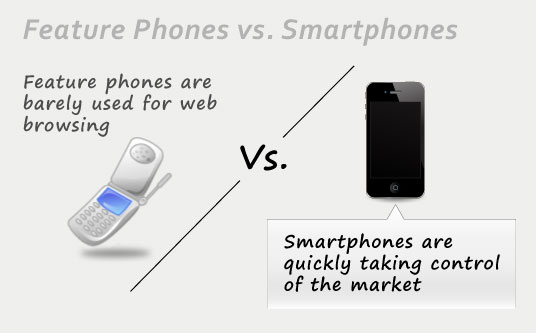 Feature phones vs. smartphones