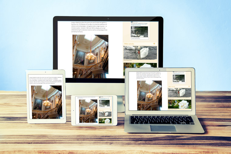 Multi device responsive blog