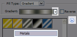 Photoshop metal gradients preset