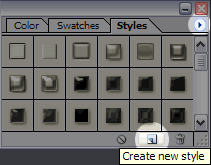 Create a new Photoshop style