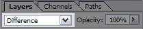 Select Photoshop difference blend mode