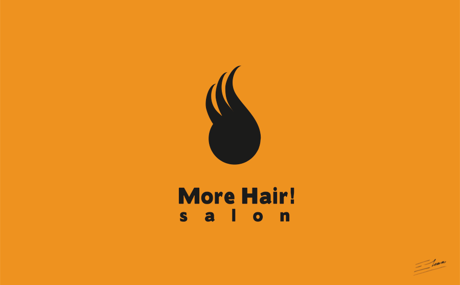 More hair beauty salon logo design