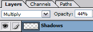 Brush shadows in multiply mode