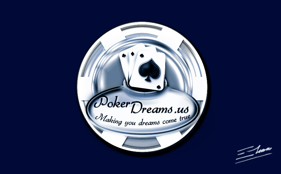 Logo de poker plateado