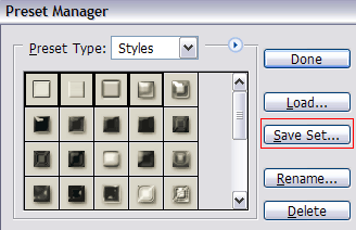 Photoshop preset manager