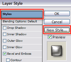 Saving a new layer style