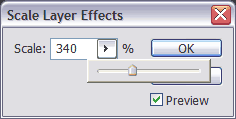 Scale Layer Effects window