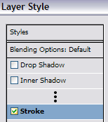 Enabling stroke in layer style