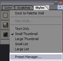Style presets manager