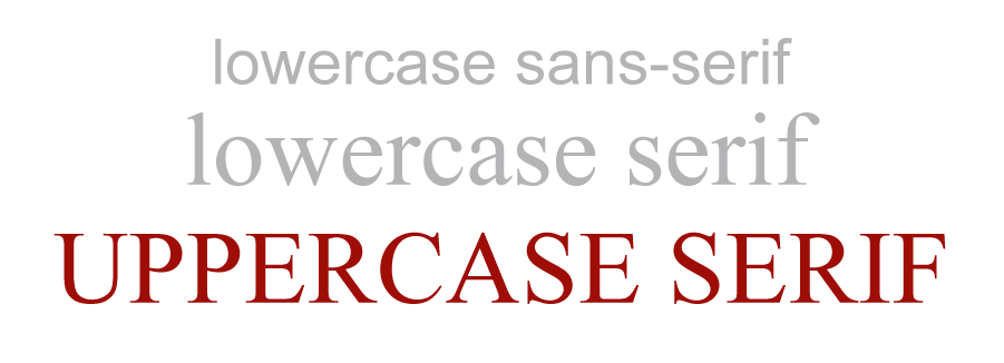 uppercase serif font